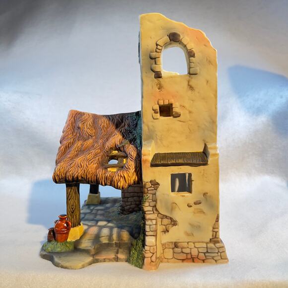 Grandeur Noel 2001 Bethlehem Villag 2 Story House O'Well Porcelain Light NOT Inc - Picture 3 of 14